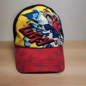 Luffy Graphic Cap - Red, Yellow, Black